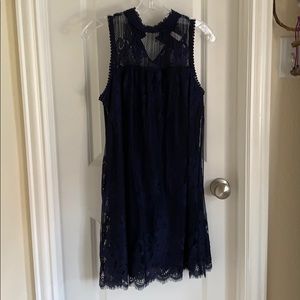 Blue lace dress